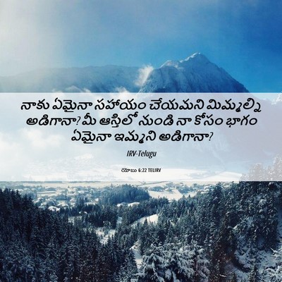 Picture 06 - యోబు 6:22 TELIRV - నాకు ఏమైనా సహాయం - Bible Verse Picture