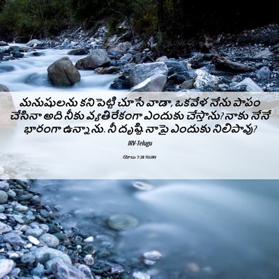 Picture 06 - యోబు 7:20 TELIRV - మనుషులను - Bible Verse Picture