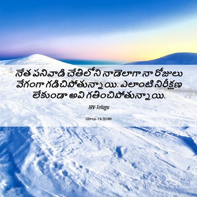 Picture 06 - యోబు 7:6 TELIRV - నేత పనివాడి - Bible Verse Picture