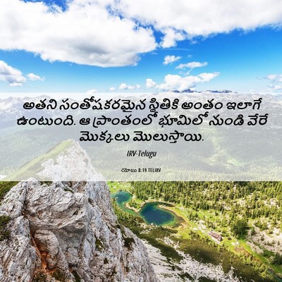 Picture 06 - యోబు 8:19 TELIRV - అతని సంతోషకరమైన - Bible Verse Picture