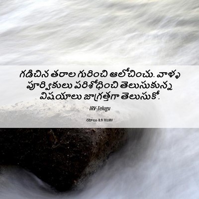 Picture 06 - యోబు 8:9 TELIRV - గడిచిన తరాల - Bible Verse Picture