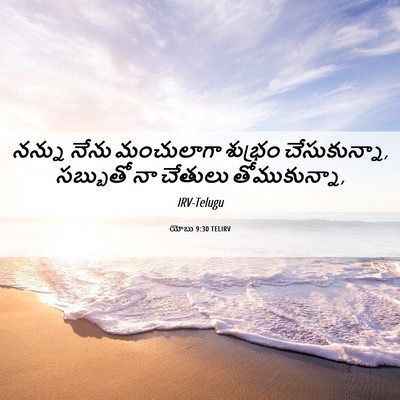 Picture 06 - యోబు 9:30 TELIRV - నన్ను నేను - Bible Verse Picture