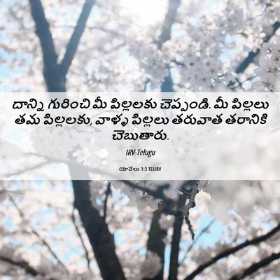 Picture 06 - యోవేలు 1:3 TELIRV - దాన్ని గురించి మీ - Bible Verse Picture
