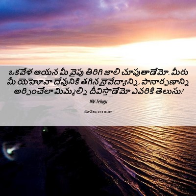 Picture 06 - యోవేలు 2:14 TELIRV - ఒకవేళ ఆయన మీ వైపు - Bible Verse Picture