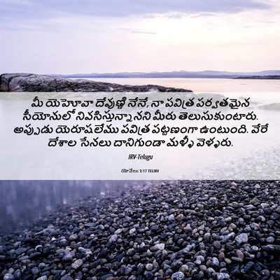 Picture 06 - యోవేలు 3:17 TELIRV - మీ యెహోవా - Bible Verse Picture