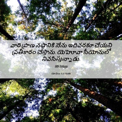 Picture 06 - యోవేలు 3:21 TELIRV - వారి ప్రాణ - Bible Verse Picture