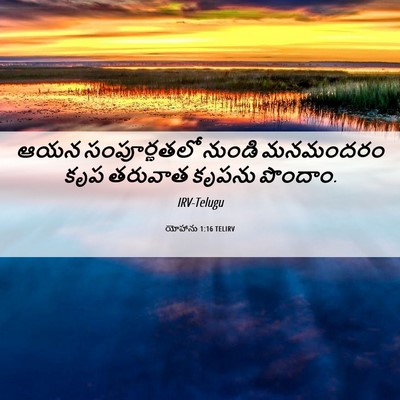 Picture 06 - యోహాను 1:16 TELIRV - ఆయన సంపూర్ణతలో - Bible Verse Picture