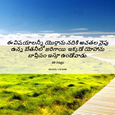 Picture 06 - యోహాను 1:28 TELIRV - ఈ విషయాలన్నీ - Bible Verse Picture