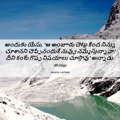 Picture 06 - యోహాను 1:50 TELIRV - అందుకు యేసు, “ఆ - Bible Verse Picture