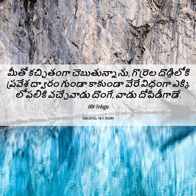 Picture 06 - యోహాను 10:1 TELIRV - మీతో కచ్చితంగా - Bible Verse Picture
