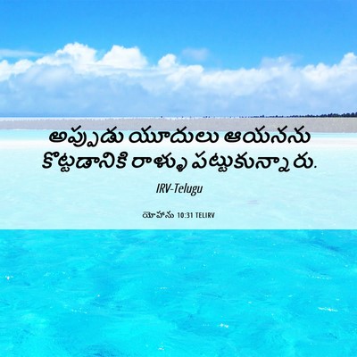 Picture 06 - యోహాను 10:31 TELIRV - అప్పుడు యూదులు - Bible Verse Picture