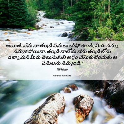 Picture 06 - యోహాను 10:38 TELIRV - అయితే, నేను నా - Bible Verse Picture