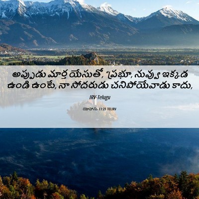 Picture 06 - యోహాను 11:21 TELIRV - అప్పుడు మార్త - Bible Verse Picture