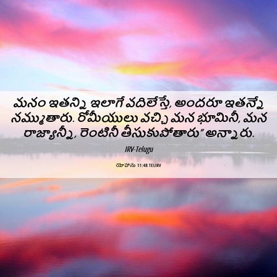 Picture 06 - యోహాను 11:48 TELIRV - మనం ఇతన్ని ఇలాగే - Bible Verse Picture