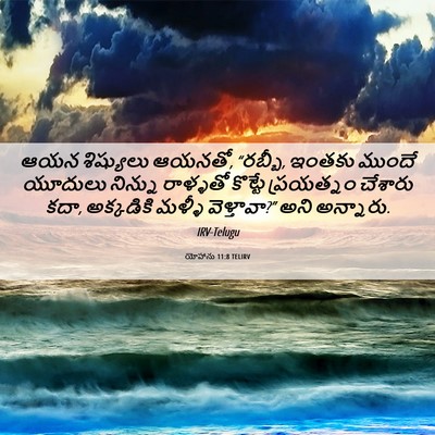 Picture 06 - యోహాను 11:8 TELIRV - ఆయన శిష్యులు - Bible Verse Picture