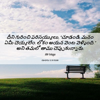 Picture 06 - యోహాను 12:19 TELIRV - దీని గురించి - Bible Verse Picture
