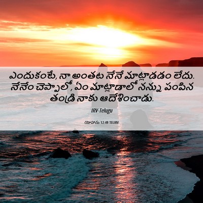Picture 06 - యోహాను 12:49 TELIRV - ఎందుకంటే, నా అంతట - Bible Verse Picture