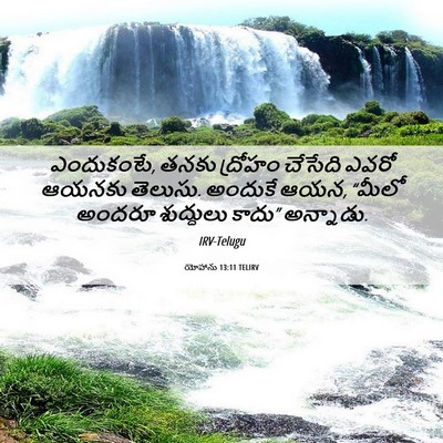 Picture 06 - యోహాను 13:11 TELIRV - ఎందుకంటే, తనకు - Bible Verse Picture