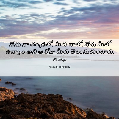 Picture 06 - యోహాను 14:20 TELIRV - నేను నా తండ్రిలో, - Bible Verse Picture