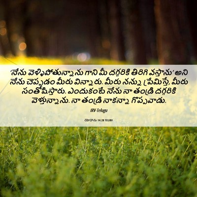 Picture 06 - యోహాను 14:28 TELIRV - ‘నేను - Bible Verse Picture