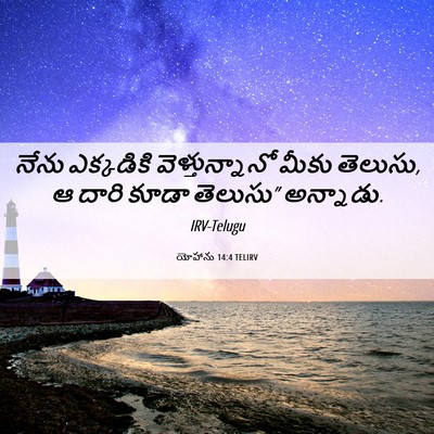 Picture 06 - యోహాను 14:4 TELIRV - నేను ఎక్కడికి - Bible Verse Picture