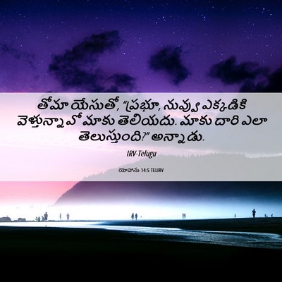 Picture 06 - యోహాను 14:5 TELIRV - తోమా యేసుతో, - Bible Verse Picture
