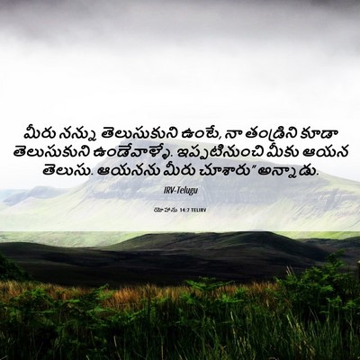 Picture 06 - యోహాను 14:7 TELIRV - మీరు నన్ను - Bible Verse Picture