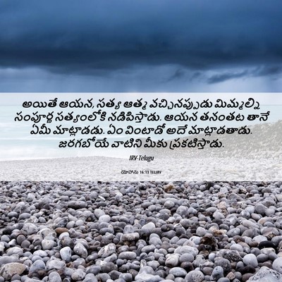 Picture 06 - యోహాను 16:13 TELIRV - అయితే ఆయన, సత్య - Bible Verse Picture