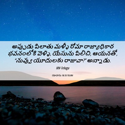 Picture 06 - యోహాను 18:33 TELIRV - అప్పుడు పిలాతు - Bible Verse Picture