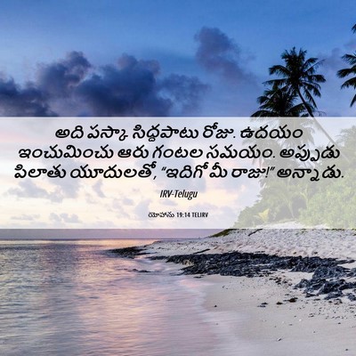Picture 06 - యోహాను 19:14 TELIRV - అది పస్కా - Bible Verse Picture