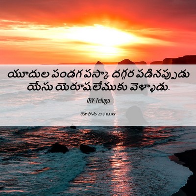 Picture 06 - యోహాను 2:13 TELIRV - యూదుల పండగ పస్కా - Bible Verse Picture