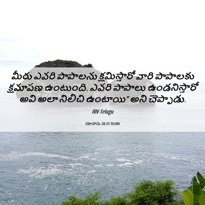 Picture 06 - యోహాను 20:23 TELIRV - మీరు ఎవరి పాపాలను - Bible Verse Picture