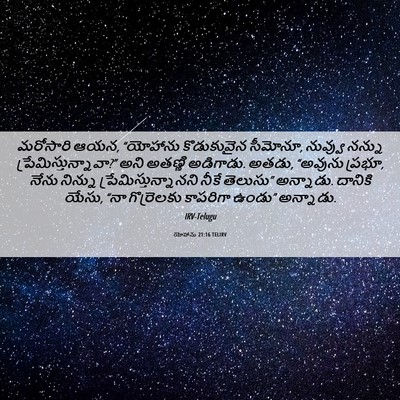 Picture 06 - యోహాను 21:16 TELIRV - మరోసారి ఆయన, - Bible Verse Picture