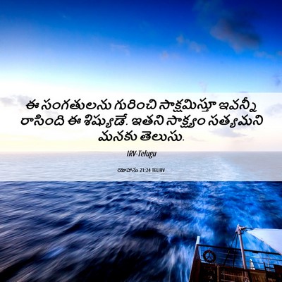 Picture 06 - యోహాను 21:24 TELIRV - ఈ సంగతులను - Bible Verse Picture