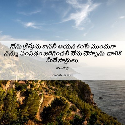 Picture 06 - యోహాను 3:28 TELIRV - నేను క్రీస్తును - Bible Verse Picture