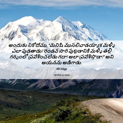Picture 06 - యోహాను 3:4 TELIRV - అందుకు నికోదేము, - Bible Verse Picture