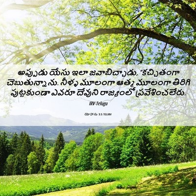 Picture 06 - యోహాను 3:5 TELIRV - అప్పుడు యేసు ఇలా - Bible Verse Picture