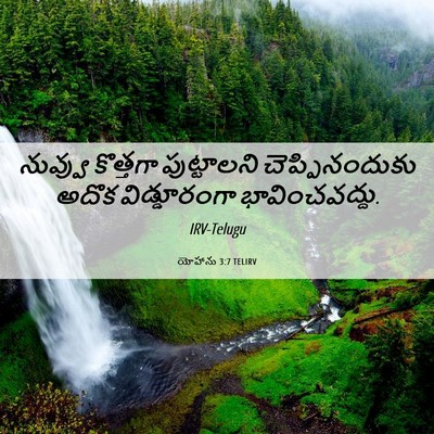 Picture 06 - యోహాను 3:7 TELIRV - నువ్వు కొత్తగా - Bible Verse Picture