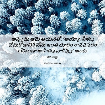 Picture 06 - యోహాను 4:15 TELIRV - అప్పుడు ఆమె ఆయనతో, - Bible Verse Picture