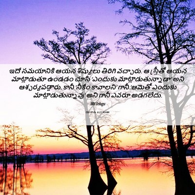 Picture 06 - యోహాను 4:27 TELIRV - ఇదే సమయానికి ఆయన - Bible Verse Picture