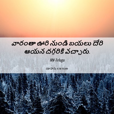 Picture 06 - యోహాను 4:30 TELIRV - వారంతా ఊరి నుండి - Bible Verse Picture