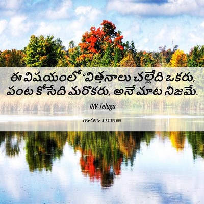 Picture 06 - యోహాను 4:37 TELIRV - ఈ విషయంలో - Bible Verse Picture