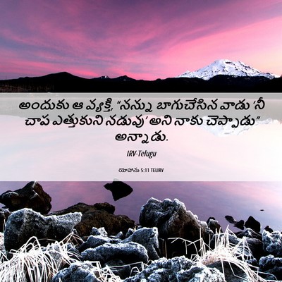 Picture 06 - యోహాను 5:11 TELIRV - అందుకు ఆ వ్యక్తి, - Bible Verse Picture