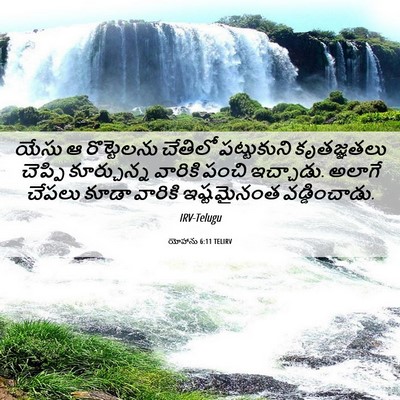 Picture 06 - యోహాను 6:11 TELIRV - యేసు ఆ రొట్టెలను - Bible Verse Picture