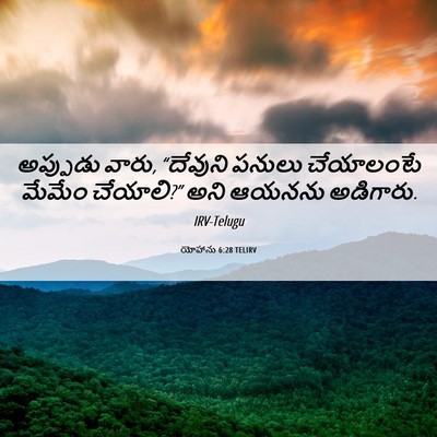 Picture 06 - యోహాను 6:28 TELIRV - అప్పుడు వారు, - Bible Verse Picture