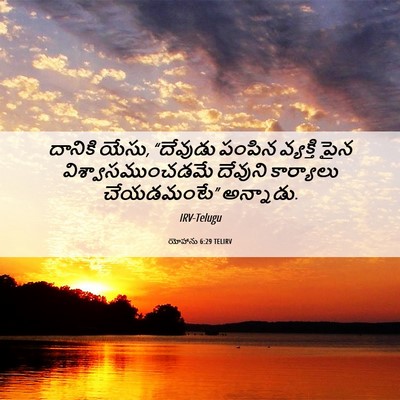 Picture 06 - యోహాను 6:29 TELIRV - దానికి యేసు, - Bible Verse Picture