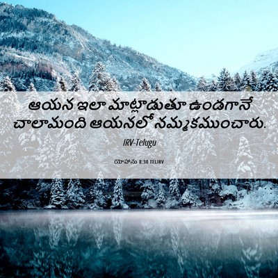 Picture 06 - యోహాను 8:30 TELIRV - ఆయన ఇలా - Bible Verse Picture