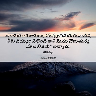 Picture 06 - యోహాను 8:48 TELIRV - అందుకు యూదులు, - Bible Verse Picture