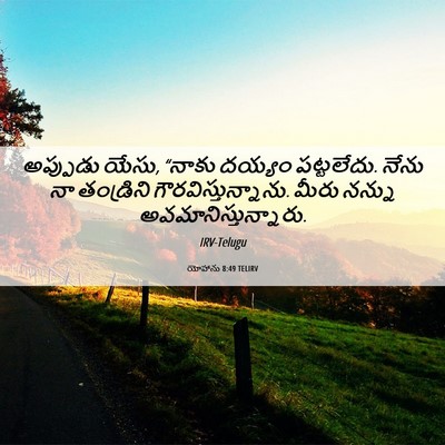 Picture 06 - యోహాను 8:49 TELIRV - అప్పుడు యేసు, - Bible Verse Picture