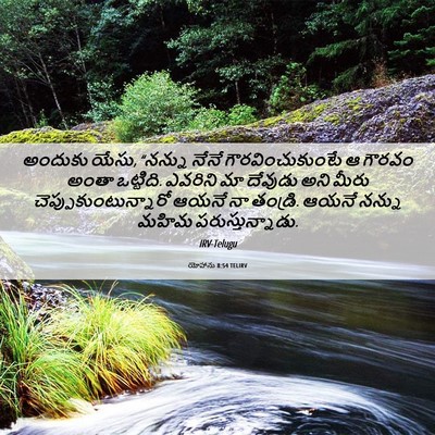 Picture 06 - యోహాను 8:54 TELIRV - అందుకు యేసు, - Bible Verse Picture
